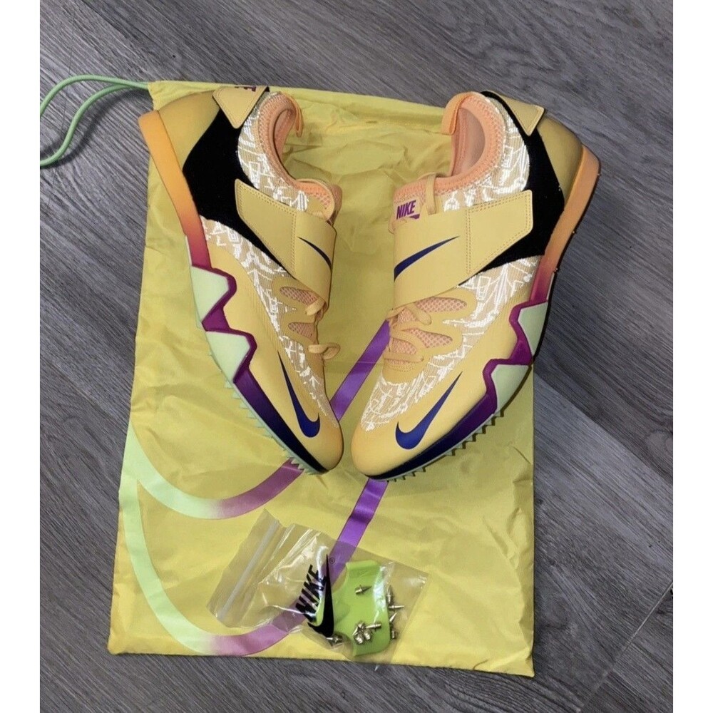 Size 10.5 Nike Pole Vault PV Elite Citron Pulse Volt Ice Track Spikes FZ9649 800